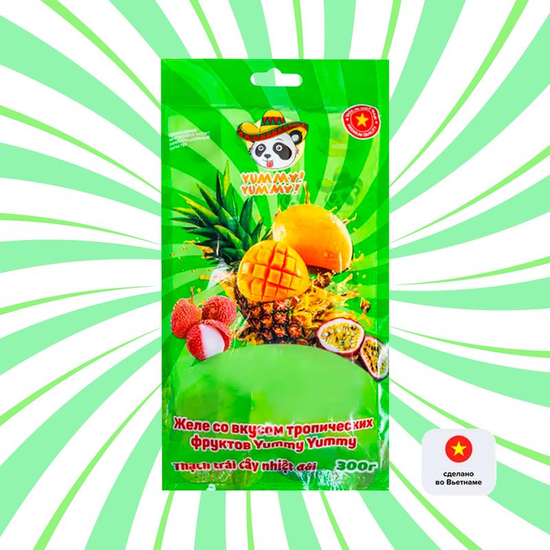 Желе со вкусом тропических фруктов, YUMMY YUMMY, 300 г