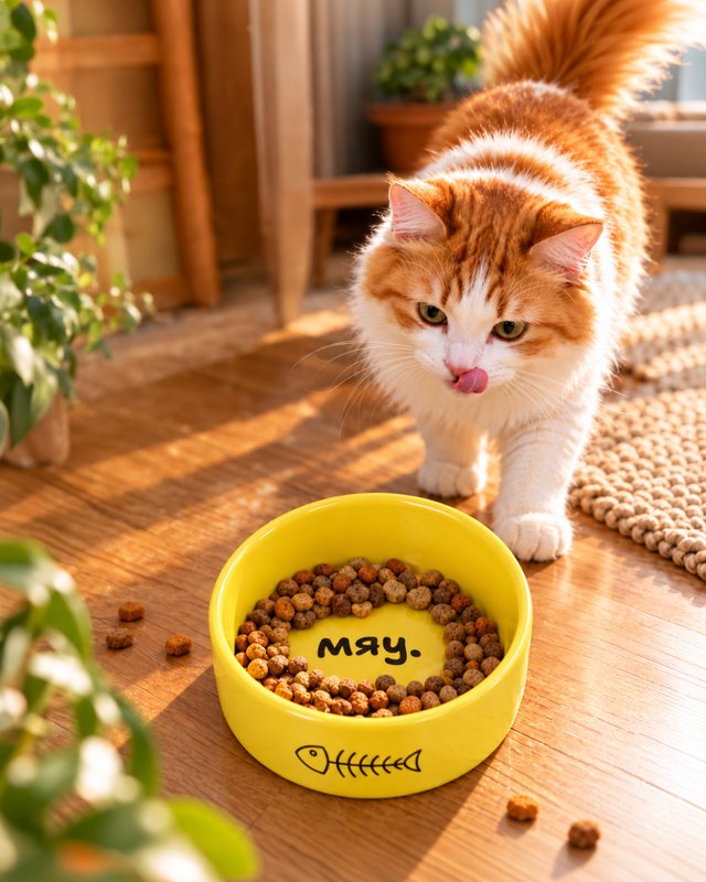 Глубокая керамическая миска для животных, Pet Club, 12,5х4,7 см, в ассортименте