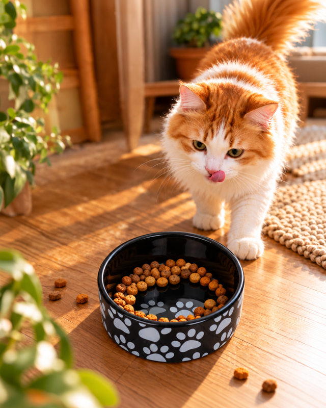 Глубокая керамическая миска для животных, Pet Club, 12,5х4,7 см, в ассортименте