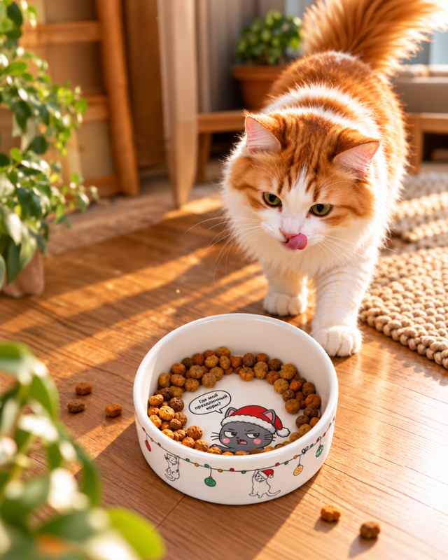 Глубокая керамическая миска для животных, Pet Club, 12,5х4,7 см, в ассортименте