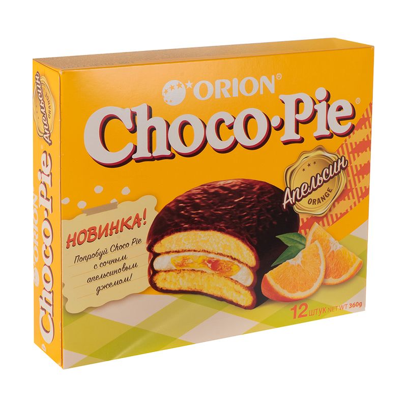 Кондитерское изделие, Choco Pie, апельсин, 360 г