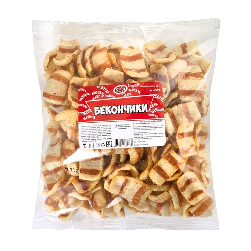 Чипсы "Бекончики", Multi Chips, 80 г