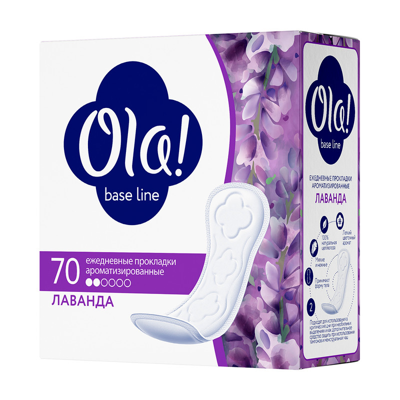 Ежедневные гигиенические прокладки, Ola, 60 + 10 шт.