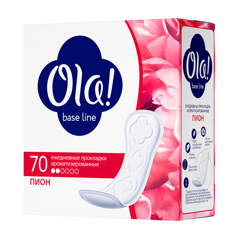 Ежедневные гигиенические прокладки, Ola, 60 + 10 шт.
