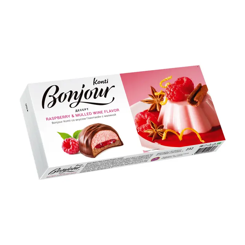 Десерт, Bonjour Konti, 232 г, в ассортименте 