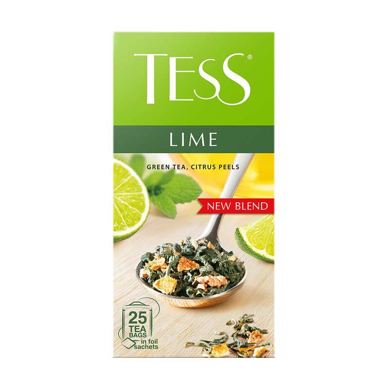 Чай зелёный, TESS, лайм, 25х1,5 г