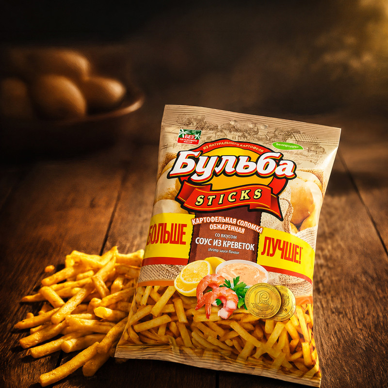 Kartupeļu salmiņi Bulba Sticks, 120 g, dažādi veidi