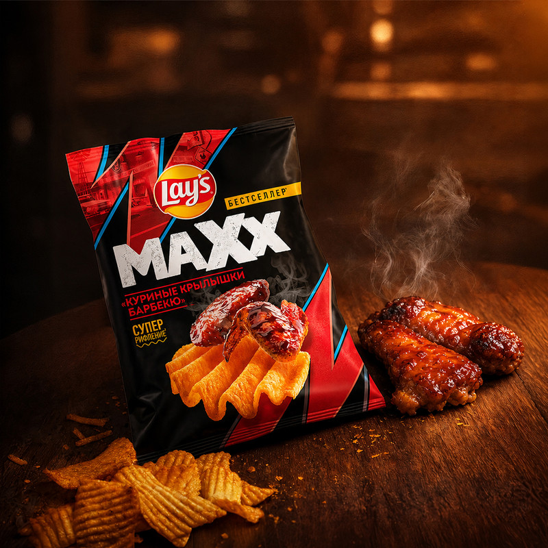 Чипсы "MAXX", Lay's, 100 г, в ассортименте