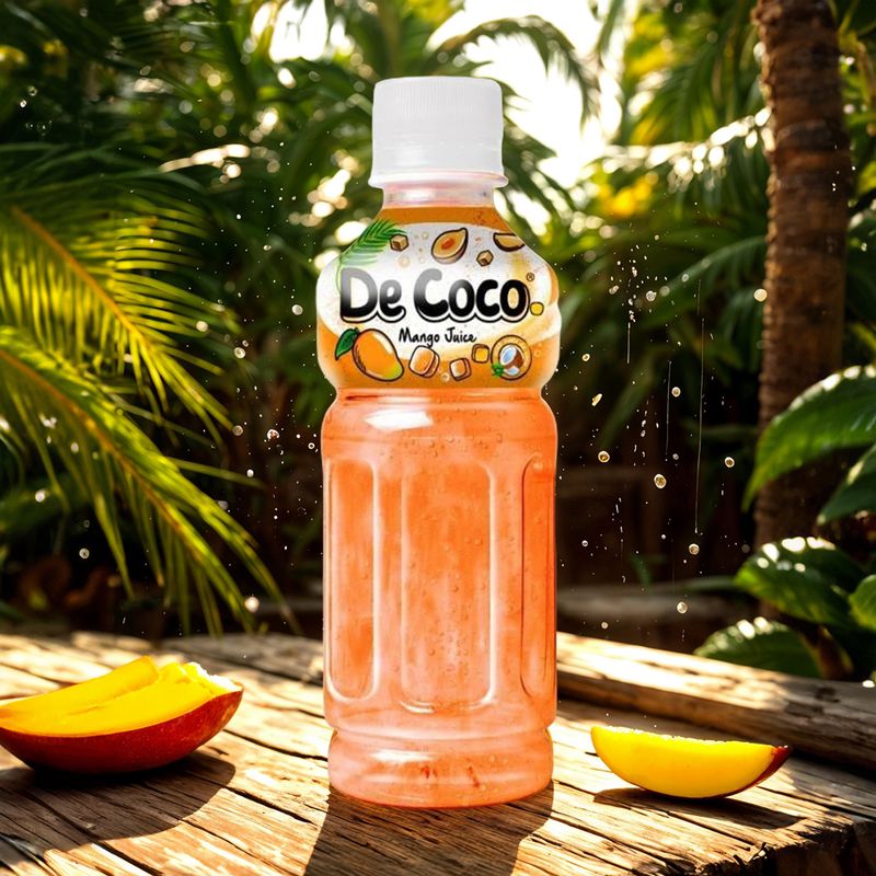 Напиток негазированный, De Coco, с кусочками кокосового желе, 280 мл, в ассортименте