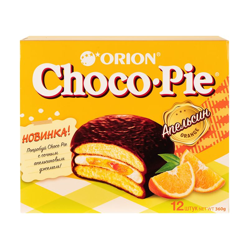 Кондитерское изделие, Choco Pie, апельсин, 360 г