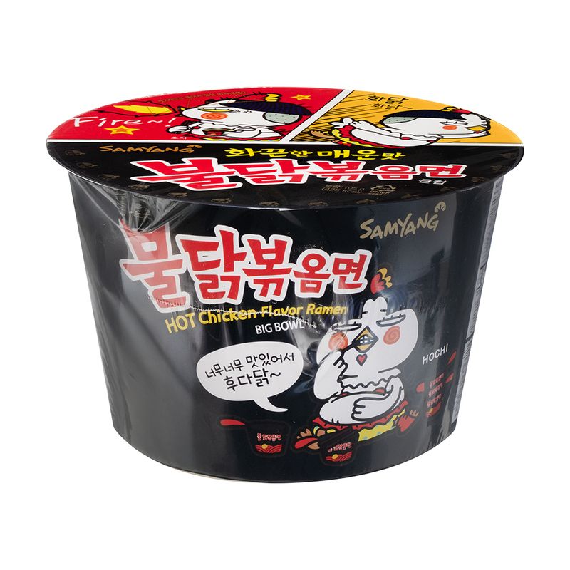 Instant noodles “Hot Chicken Big Bowl Carbonara”, SAMYANG, 105 п