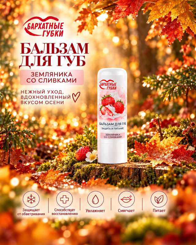 Бальзам для губ "Бархатные губки", 4,5 г, в ассортименте