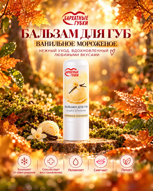 Бальзам для губ "Бархатные губки", 4,5 г, в ассортименте