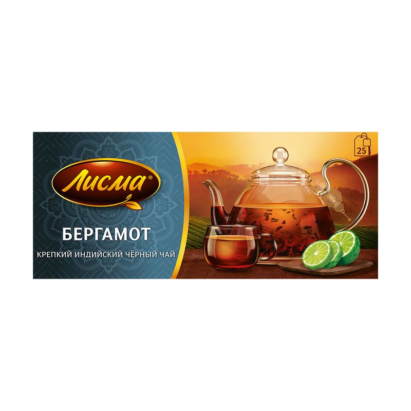 Black tea Lisma Bergamot, 25 bags