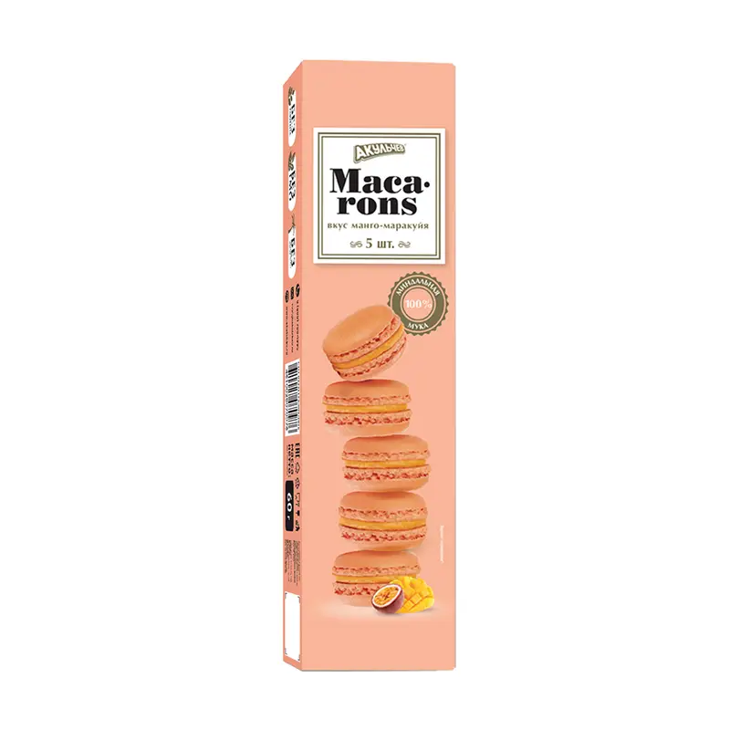 Пирожное миндальное "Макарон", Акульчев, 60 г, в ассортименте