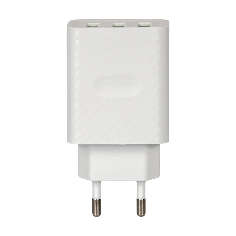 Сетевое зарядное устройство на 3 USB, в ассортименте