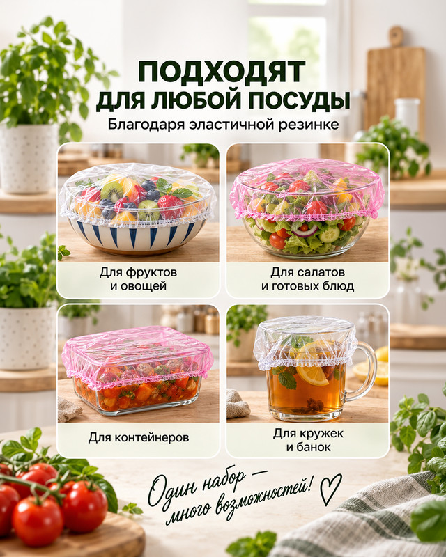 Пакет-крышка, BonHome, 200 шт.