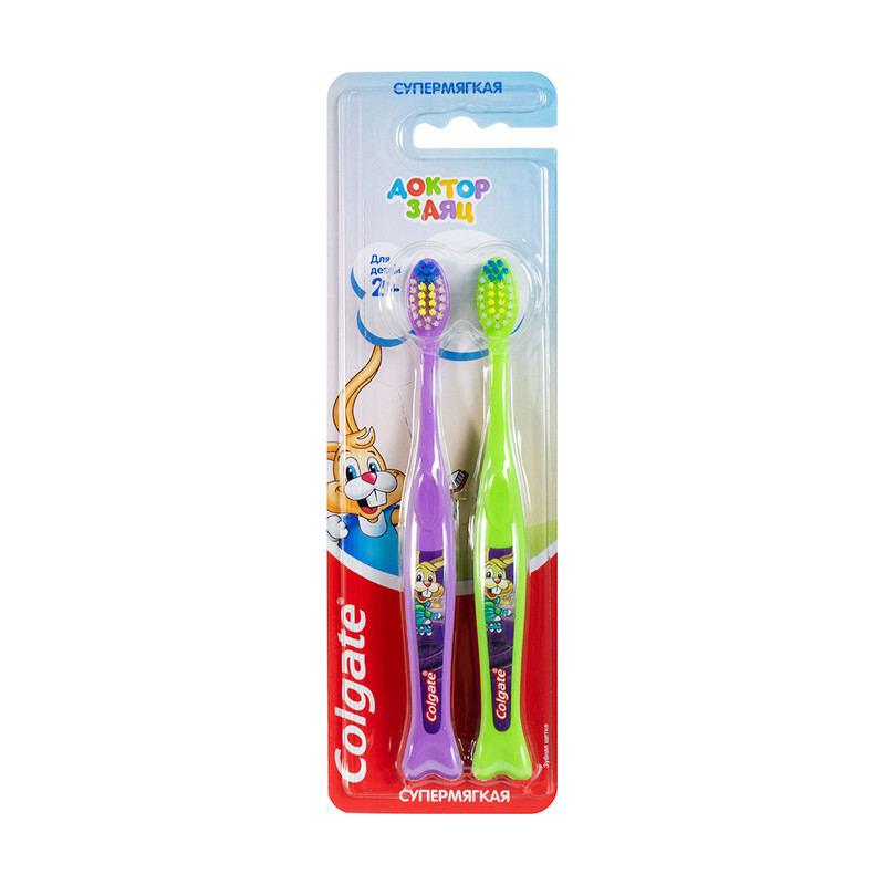 Детская зубная щетка, Colgate, 2 шт., в ассортименте