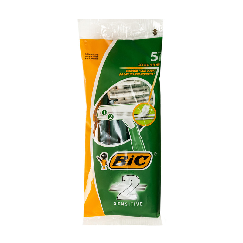 Skuveklis Bic 2 Sensitive, 5 gab.