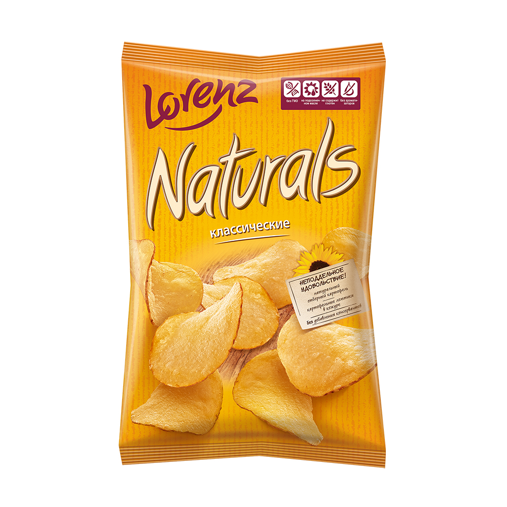 Чипсы "Naturals", Lorenz, с солью, 100 г - купить в интернет-магазине ...