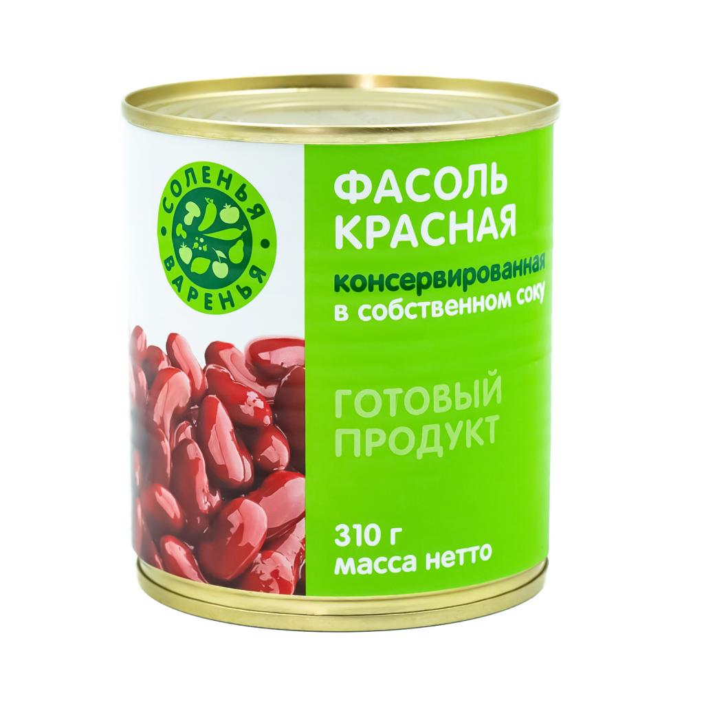 Фасоль красная, Соленья&Варенья, в собственном соку, 310 г